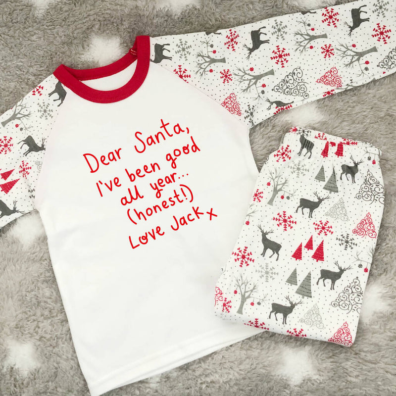 Personalised Good All Year Children's Christmas Pyjamas