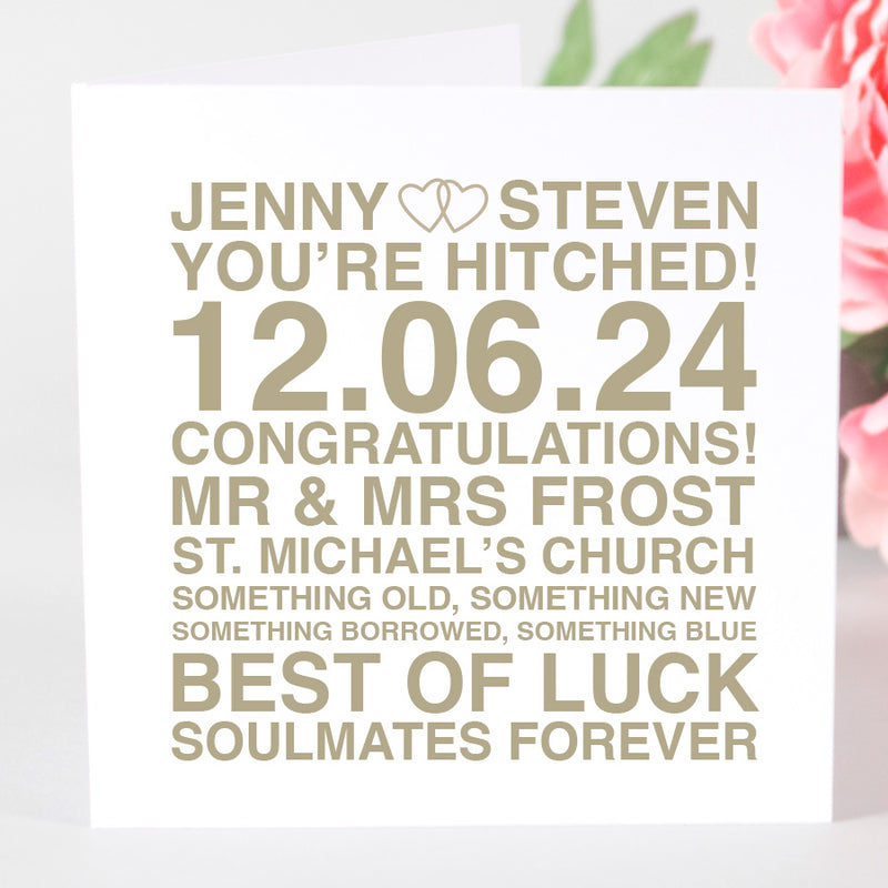 Personalised Wedding Card