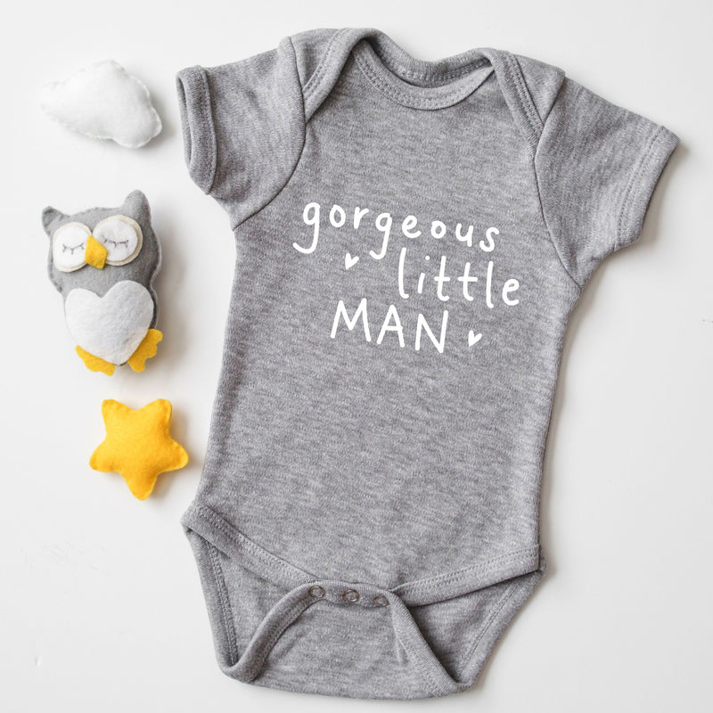 Little Man Babygrow - Grey
