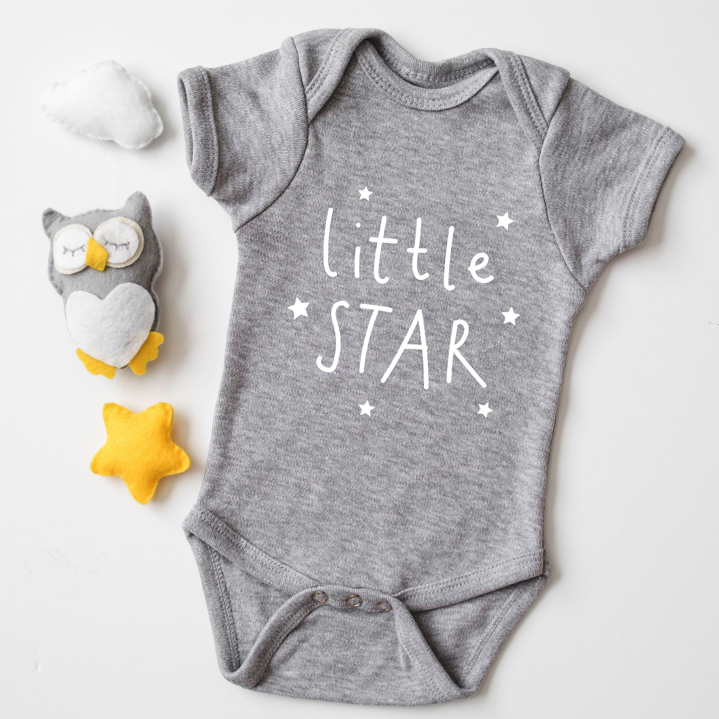Little Star Babygrow - Grey