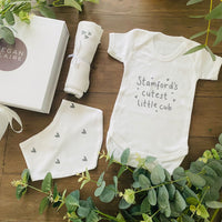 Personalised Location Baby Gift Box Set