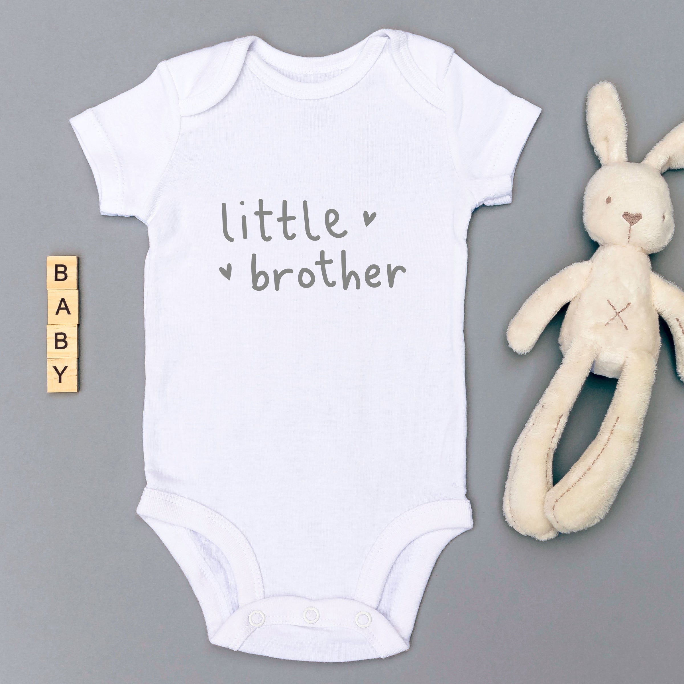 Little Brother Babygrow - White