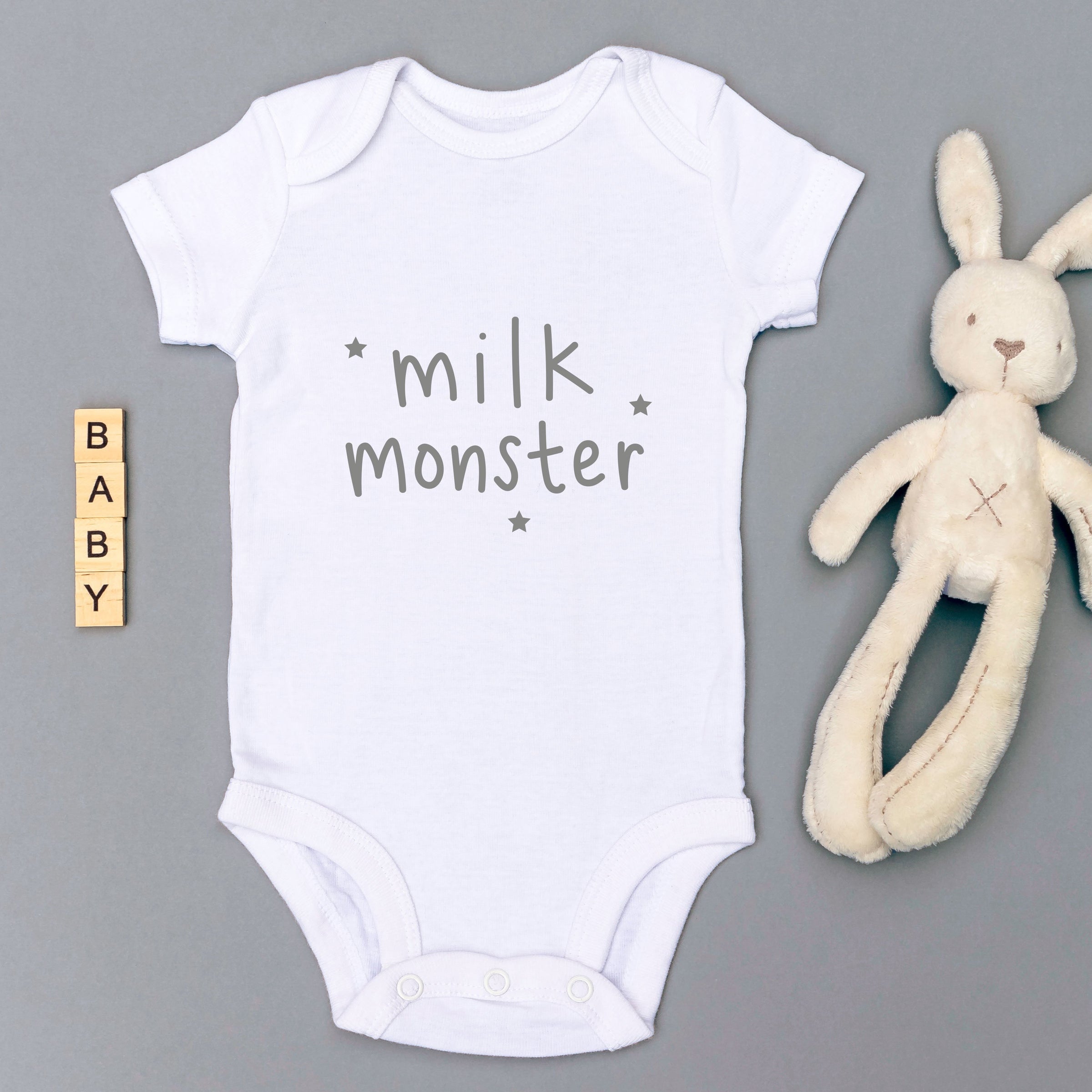 Milk Monster Babygrow - White